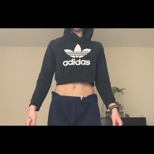 M Adidas Crop Hoodie